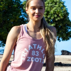 Women's Triathlon Arch Racerback Tank - Desert Pink