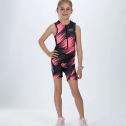 Youth Ltd Tri Protégé Racesuit - DriftSPEED Hot Coral
