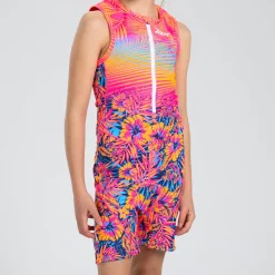 Youth Protégé Ltd Tri Racesuit - Club Aloha Pink